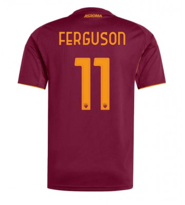 Lacne Muži Futbalové dres AS Roma Evan Ferguson #11 2025-26 Krátky Rukáv - Domáci